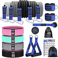 WALITO Exercise Bands Set for Butt, Resistance Bands with Handles, Booty Bands for Yoga, Pilates, Fort Rehab, Gym and Home Workout.