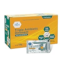 Triple Antibiotic Ointment [144 Packets x 0.9g Each]- First Aid Antibiotic Cream - Travel-Size Individual Antibiotic Ointment Packets for Burns, Scrapes, Cuts, Wound Care