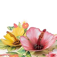 Pop Up Greeting Card Two Hibiscus Flower- 3D Cards for Birthday, Anniversary, Mothers Day, Thank You Cards, Card for Mom, Congratulation Card, Love Card, All Occasion