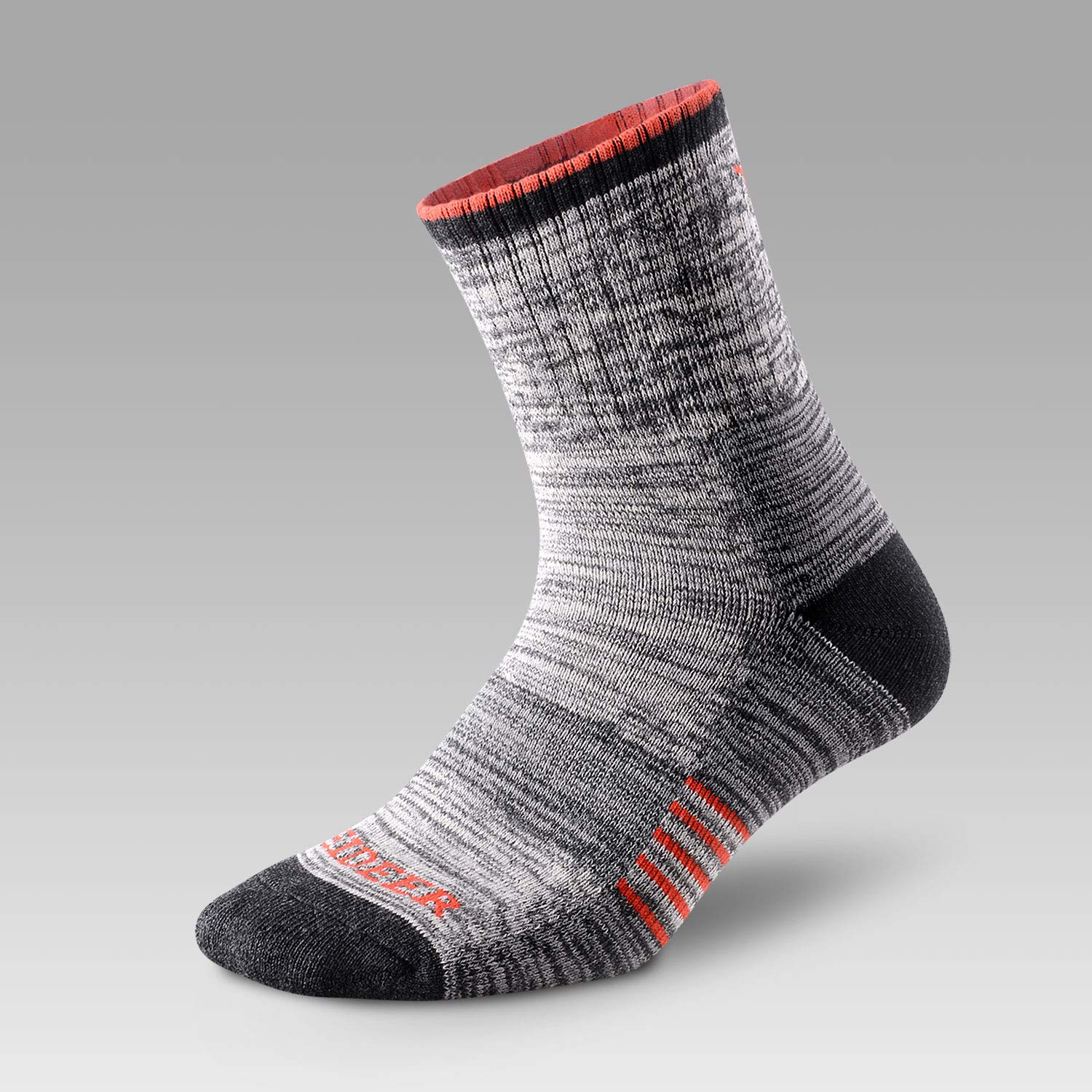 FEIDEER Men's Hiking Walking Socks, Multi-pack Wicking Cushioned Outdoor Recreation Crew Socks