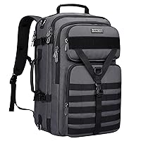 WITZMAN Carry On Travel Backpack for Men Large Convertible 45L Nylon Backpack 3 in 1 Bag fit 17 Inch Laptop for Airplane(B688 Silvery Grey)
