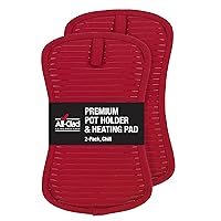 All-Clad Premium Pot Holder & Heating Pad, (2-Pack) Heat Resistant to 500 Degrees, 100% Cotton 10