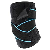 Compression Sleeve Knee Brace - 12 to 15.5in Adjustable Running Knee Brace for Arthritis Pain and Support