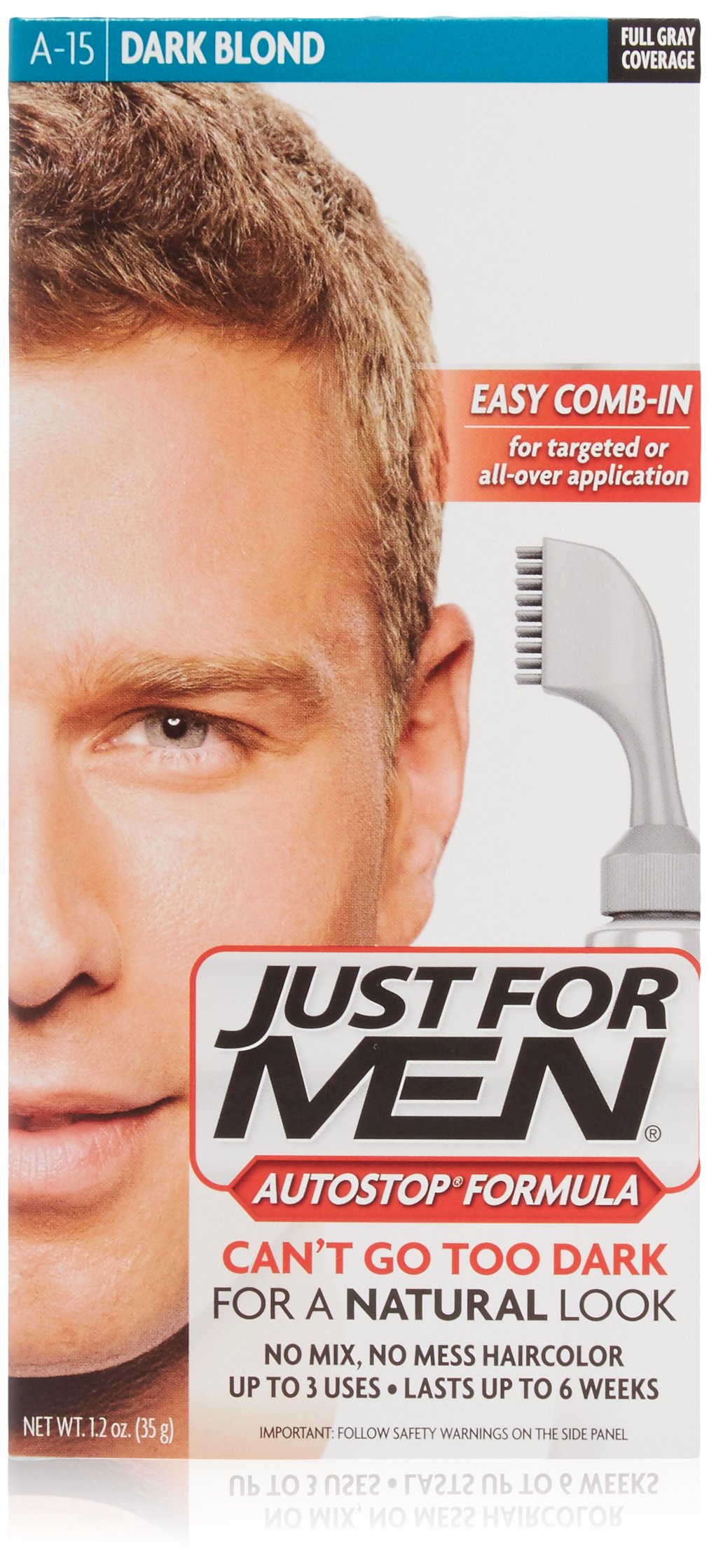 Just For Men Autostop Men's Hair Color, Dark Blond, 1.6 Ounce (Pack of 12)