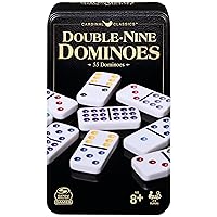 Double Nine Dominoes in Tin
