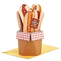 Hallmark Paper Wonder Shoebox Funny Pop Up Birthday Card, Fathers Day Card (Hot Dog Bouquet)