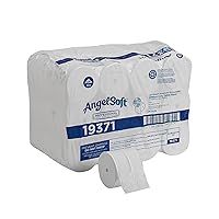 Georgia-Pacific Angel Soft Professional Series Compact Premium Embossed Coreless 2-Ply High-Capacity Toilet Paper by GP PRO,White,19371,750 Sheets Per Roll,36 Rolls Per Case