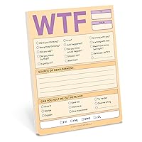 Knock Knock WTF Pad, Funny Notepads & Checklist Nifty Notes (Pastel), 4 x 5.25-inches
