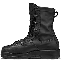 Belleville 880 ST 8 Inch Waterproof Black Leather Steel Toe Boots for Men - US Navy Flight EH Rated 200g Insulated with Gore-Tex and Vibram Fire & Ice Outsole; Berry Compliant