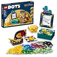 LEGO DOTS Hogwarts Desktop Kit 41811, DIY Harry Potter Back to School Accessories and Supplies, Desk Décor Items and Patch Sticker, Crafts Toys