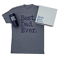 SoRock Best Dad Ever Gift Shirt Set - Bonus Tumbler Mug for Father's Day, Christmas, Birthday or Other Occasion! (Grey Gift Set, XX-Large)