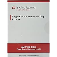 Sapling Learning Homework-Only for General Chemistry (Single-Term Access)