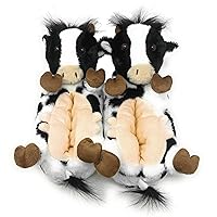 ooohyeah Kids Fuzzy Funny Animal Slippers, Cute Non-Slip Winter Warm House Shoes for Boys & Girls, Shoe Size 1-4