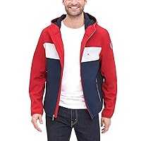 Tommy Hilfiger Men's Lightweight Water Resistant Breathable Hooded Performance Softshell Jacket