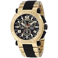 Invicta Men's 1871 Reserve Chronograph Black Dial 18K Gold Ion-Plated Stainless Steel Watch