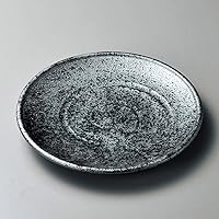 Silver Crystal Round 8.0 Plate, 9.8 x 1.2 inches (25 x 3 cm), 29.5 oz (855 g), Round Plate, Restaurant, Ryokan, Japanese Tableware, Restaurant, Stylish, Tableware, Commercial Use