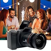 Digital Camera for Photography, 2.4 Inch LCD Screen 16MP Vlogging Camera with 16X Zoom, Images & HD Videos, Wide-Angle Lens, Time-Lapse Shooting, Compact Small Camera for Kids Adults Travel (Black)