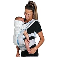Infantino Staycool 4-in-1 Convertible Carrier, Ergonomic Design for Infant and Toddlers, 8-40 lbs with Storage Pocket, White