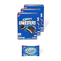 OREO Cakesters Soft Snack Cakes, 3 - 5 Count Packs (15 Total Snack Packs) + Bonus OREO Mini Cookie Snack Pack