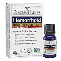 Natural, Organic, Hemorrhoid Extra Strength Relief (11ml) Non GMO, No Harmful Chemicals -Quickly Shrink Enlarged Veins, Ease Pain, Soreness, Itching Associated with Hemorrhoids