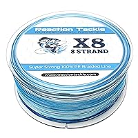 Reaction Tackle Braided Fishing Line - Pro Grade Power Performance for Saltwater or Freshwater Fish - Colored Fishing Line Braid for Extra Visibility