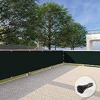 Patio 3' x 50' Balcony Privacy Screen Apartment Railing Covers Fence Panels for Outdoor, Temporary Fencing for Porch Deck Backyard Net Mesh with Zip Ties, Green