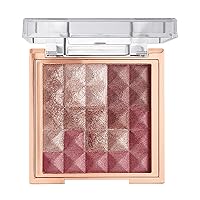 Flower Beauty Highlighter and Blush Makeup Powder for Face and Cheeks, Pyramid Pressed Pigments Cheek Color and Illuminator (Rose Glow) (Pack of 1)