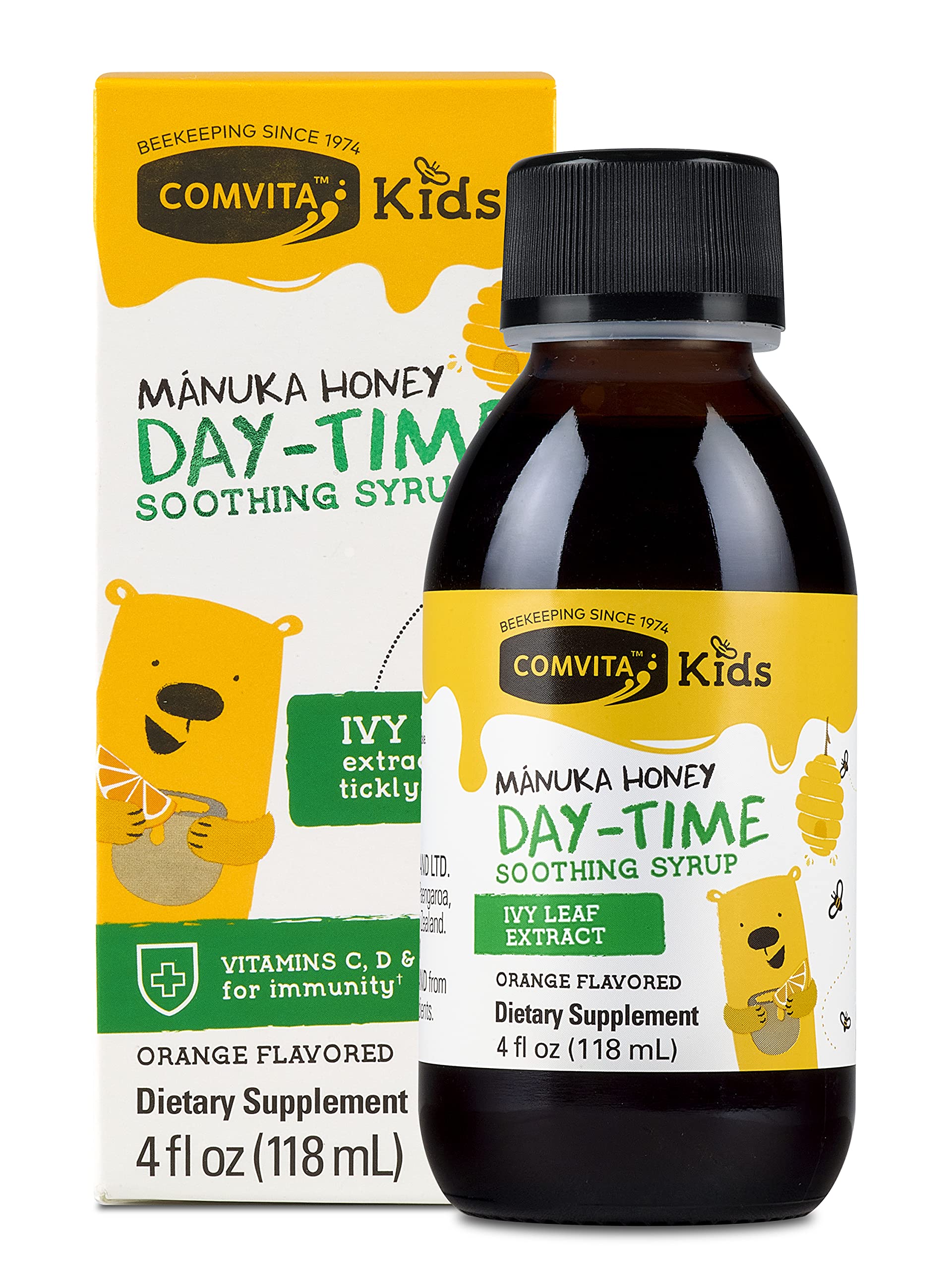 Comvita Kids Orange Day-Time Soothing Syrup, 4 FZ