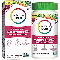 Rainbow Light Multivitamin for Women 50+, Vitamin C, D & Zinc, Probiotics, Women’s One 50+ Multivitamin Provides High Potency Immune Support, Non-GMO, Vegetarian, 60 Tablets