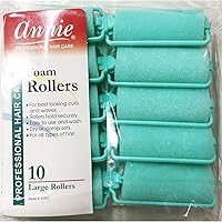 Classic Foam Cushion Rollers #1053, 10 Count Green Large 1 Inch (4 Pack)