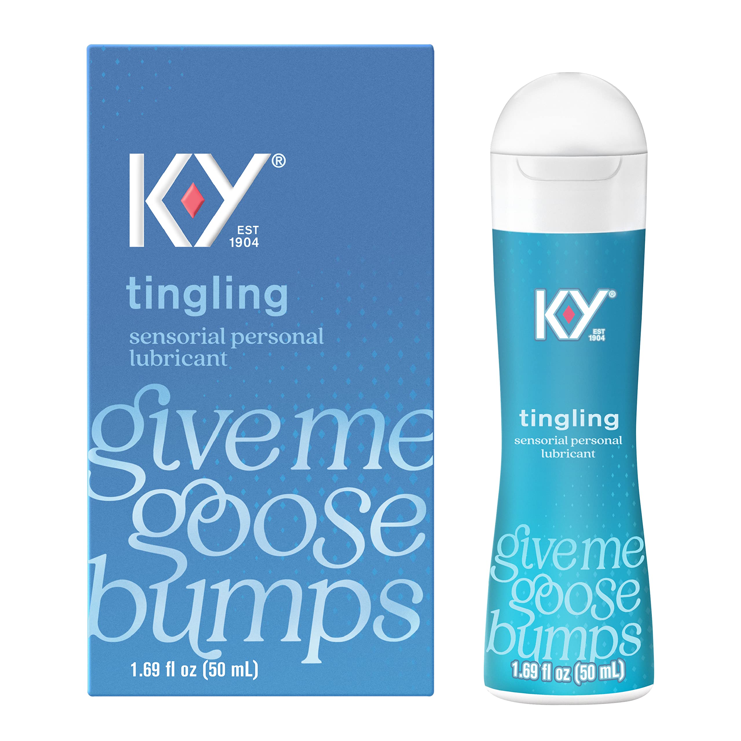 K-Y Water Based Lube Tingling 1.69 fl oz Personal Lubricant for Couples, Men, Women, Vaginal Moisturizer, pH Balanced, Paraben Free, Non-Greasy