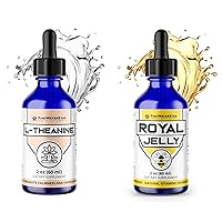 L-Theanine + Royal Jelly Organic - Food of The Emperors - Bee Powered Vitamins, Minerals, Antioxidants - Nutrient-Rich Superfood - 2oz - Non-GMO - Supports Well-Being and Skin Health