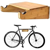 Bike Wall Mount - COR Indoor Bicycle Rack | Bamboo Bike Rack Storage with Removeable Shelf