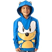 Sonic The Hedgehog Hoodie For Boys Character 3D Ears Boy's Kids Blue Hooded Jumper 9-10 Years