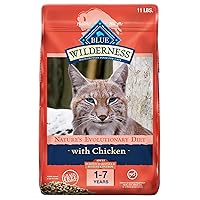 Blue Buffalo Wilderness Adult Indoor Dry Cat Food, Indoor Hairball Control and Weight Control Formula, High-Protein and Grain-Free Diet, Made with Natural Ingredients, Chicken, 11-lb. Bag