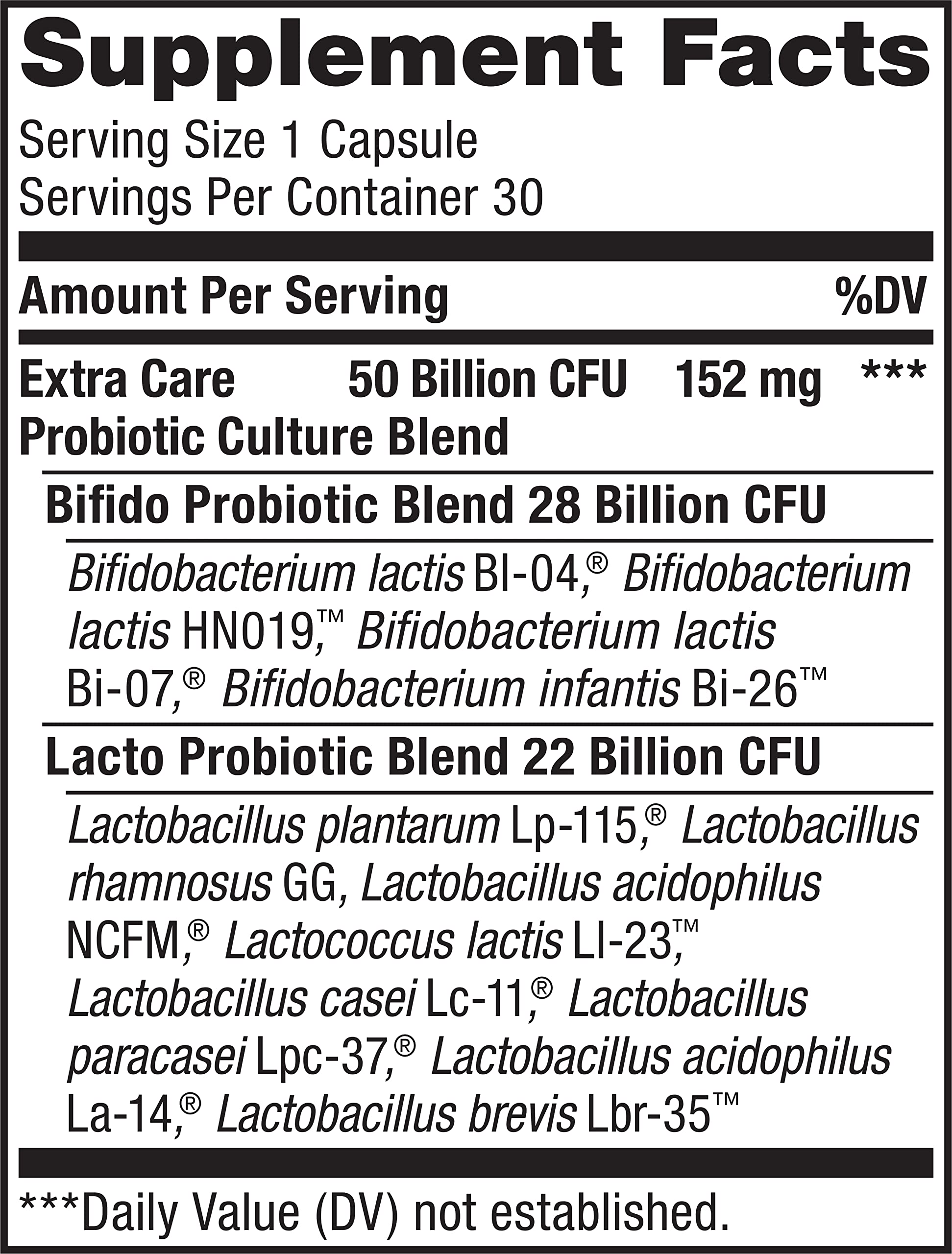 Renew Life Adult Probiotics, 50 Billion CFU Guaranteed, Probiotic Supplement for Digestive & Immune Health, Shelf Stable, Gluten Dairy & Soy Free, 30 Capsules