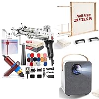 BESGEER Tufting Starter Kit with Tufting Gun, Trimmer, Frame and Tracing Projector Kit