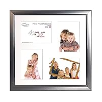 Inov8 British Made Picture/Photo Frame, Brushed Small Silver 16x16 Collage Inch, Single