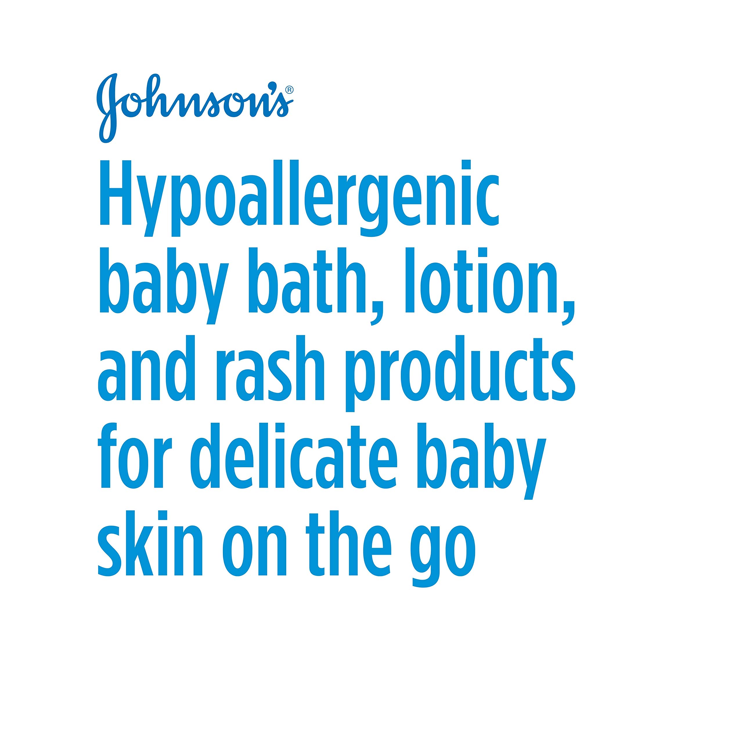 Johnson's Tiny Traveler Baby Gift Set, Baby Bath & Skin Care Essential Products, TSA-Compliant Baby Gift Set with Lotion, Wash, Rash Cream & Wipes, Hypoallergenic & Paraben-Free, 5 Items