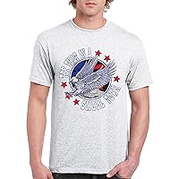 Try That in a Small Town Eagle T-Shirt American Flag Patriotic Country Music Blue Collar Conservative Men's Tee
