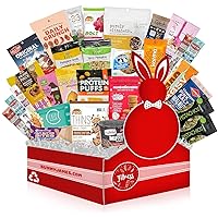 High Protein Healthy Snacks Fitness Box: Mix Of Natural Organic Non-GMO Protein Bars Cookies Granola Mix Jerky Nuts Premium Care Package