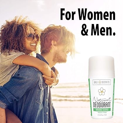 BALI SECRETS All Natural Deodorant for Women & Men. Organic & Vegan. Pure Ingredients. All Day Protection. 2.5 fl oz [Scent: Original Essence]