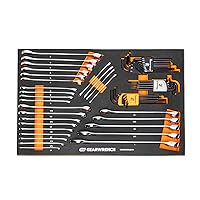 GEARWRENCH 59 Piece 6 Point Combination Wrench and Hex Key Set in Foam Storage Tray - GWMSCWS6SAEMM