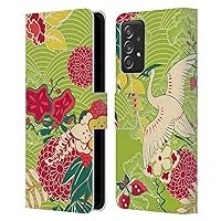 Head Case Designs Officially Licensed Haroulita Japanese Bird Birds and Flowers Leather Book Wallet Case Cover Compatible with Samsung Galaxy A53 5G (2022)