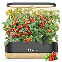 inbloom Hydroponics Growing System 10 Pods, Indoor Herb Garden with LEDs Full-Spectrum Plant Grow Light, Water Shortage Alarm, Automatic Timer, Height Adjustable, Ideal Gardening Gifts for Women