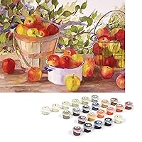 Ledgebay Paint by Numbers Kit for Adults: Beginner to Advanced Number Painting Kit - Kits Include - Apple Harvest, 16