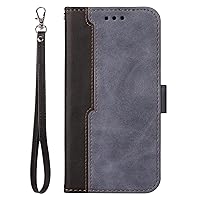 XYX Wallet Case for Samsung S21 Plus, Premium PU Leather Wallet Case with Wrist Strap Card Slots and Kickstand Flip Cover for Galaxy S21 Plus, Grey
