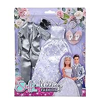 Simba 105723495 Steffi Love Wedding Fashion Romantic Wedding Dress and Groom Rocker Including Shoes and Crown, for 29 cm and 30 cm for Dolls, No Dolls, 3 Years and Up