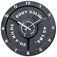 Body-Solid Weight Plate Art Wall Clock Battery Operated - 15
