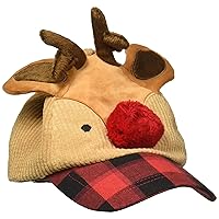 Mud Pie baby boys Reindeer Baseball Hat, Reindeer, 2-5T US
